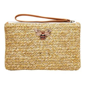 

Hot Wallet Straw Bag Casual Woven Clutch WOMEN'S Bag Summer Beach Bag Mobile Phone Hand Purse