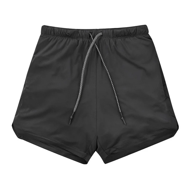 Mens Summer Fitness Running Shorts Men Sports Shorts Camouflage Quick Drying Training Gym Sport Shorts Joggers Short Pants - Цвет: Черный