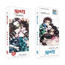 36 шт./компл. демон убийца: Kimetsu без Yaiba аниме Бумага закладка для книги "сделай сам" с рисунками закладки книжные держатели аниме вокруг