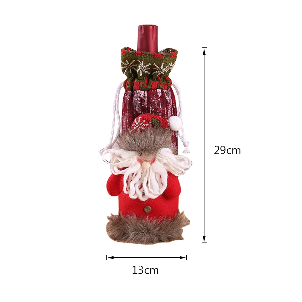 Urijk рождественские украшения, чехлы для винных бутылок, настольные Декорации для вечеринок, Санта Клаус, снеговик, рождественские вечерние принадлежности, Navidad - Цвет: E