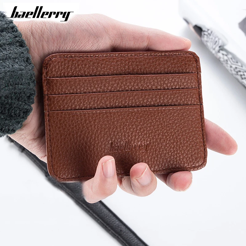 

Baellerry Men Women Bank Card Package Coin Bag Card Holder Travel Leather Wallet Driving Licence Credit Card Holder Cover XB01