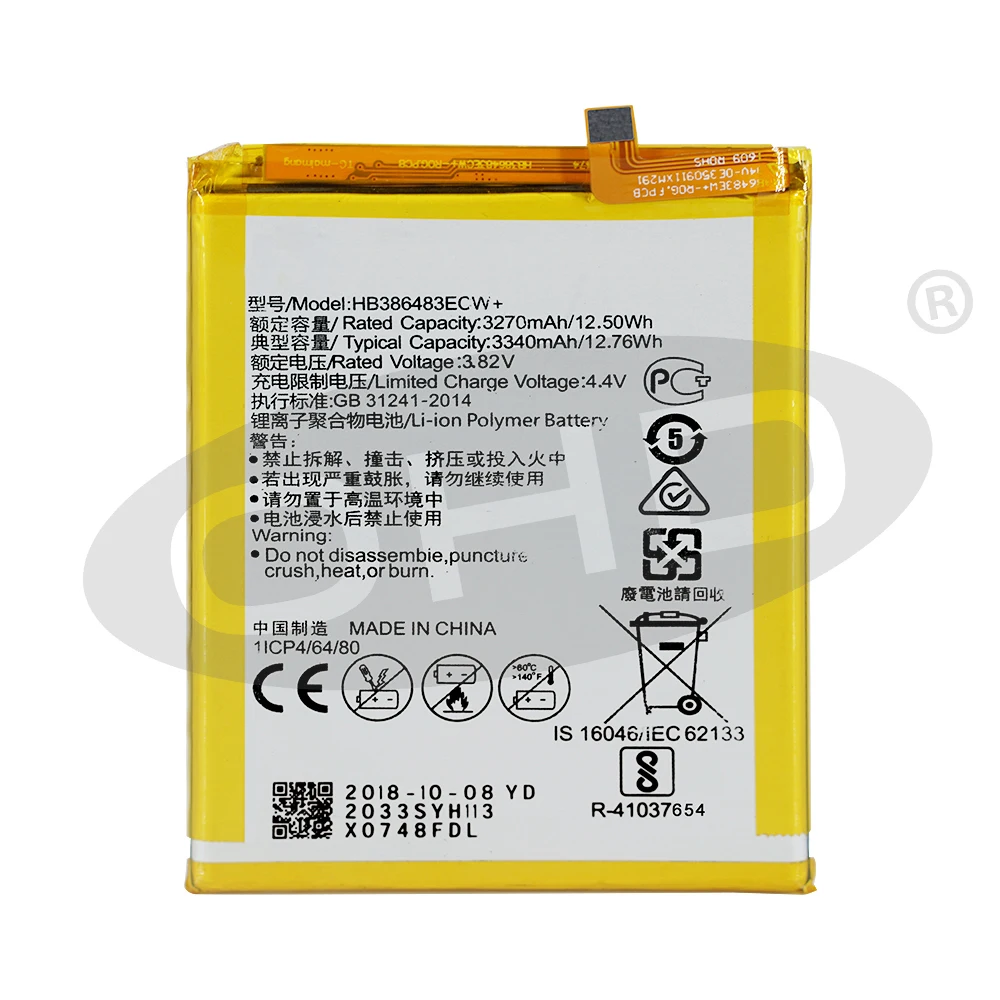 2 шт./лот 100% Оригинальная батарея HB386483ECW для Huawei Honor 6X G9 plus Maimang 5 3340 мАч сменная