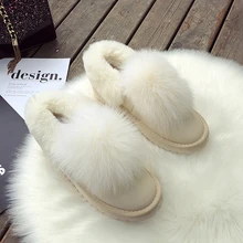 Женские теплые зимние ботинки; зимние плюшевые ботильоны из искусственной кожи на меху; женская повседневная обувь без застежки на платформе; женская обувь; цвет белый, розовый