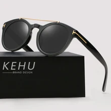 KEHU модные дизайнерские солнцезащитные очки TOM, круглые солнцезащитные очки, трендовые солнцезащитные очки для мужчин и женщин, Qversized очки, аксессуары K9613