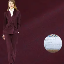 Красный малиновый японский темно-красный плед камвольной шерсти ткани шерстяные материалы женские костюмы брюки швейная ткань портной