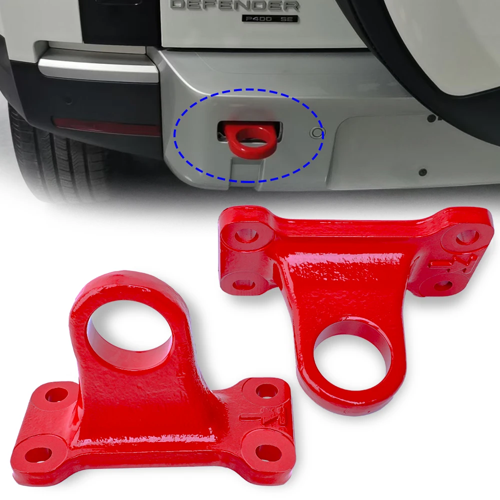 for Land Rover Defender 2020 2021 metal red tow hook 2Pcs rear trailer hook