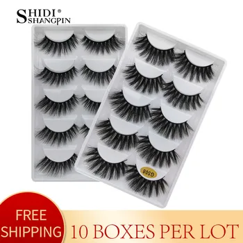 

10 Boxes Lashes Wholesale False Eyelashes Makeup Full Lashes Natural Mink Eyelashes Wholesale 3d Mink Lashes Cilio Faux cils