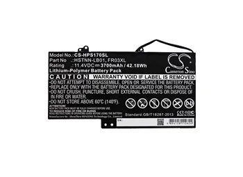 

Cameron Sino Battery for HP Slate 17 Slate 17-l010 J4V73AA Replacement 777999-001 FR03XL HSTNN-LB01 TPC-LB01 3700mAh
