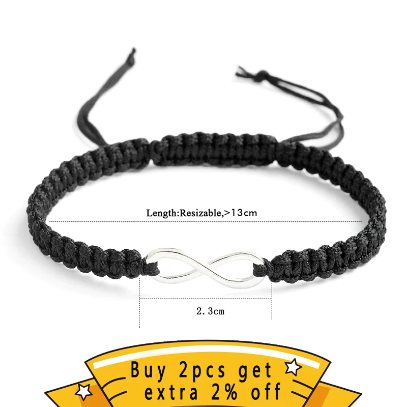 Infinity Braided kit Ribbon bracelet Friendship Bracelet Set 2pcs bracelet jewelry