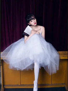 

Professional Adult Ballet Costume Black/White Ballerina Dance Dress Women Ballet Dance Clothes Girls Ballet Dance Tutu skirt