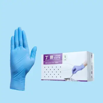 

100PCS Anti-static Cleaning Washing Disposable Gloves Blue Nitrile Laboratory Nail Art Anti-Static Non-toxic Nitryl Gloves