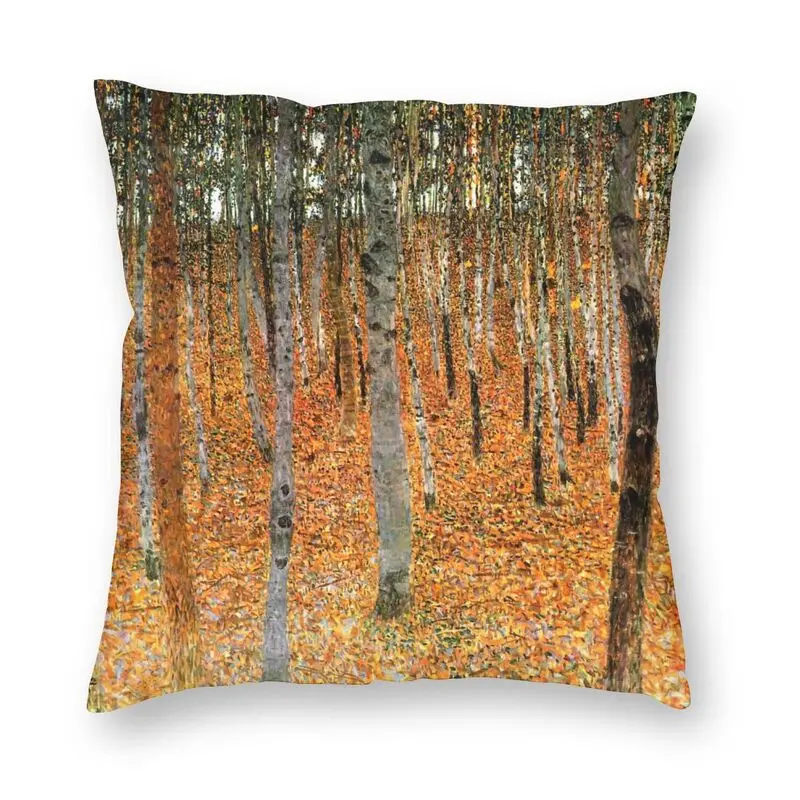 

Custom Beech Forest By Gustav Klimt Pillow Case Decoration 3D Two Side Printed Painting Art Cushion Cover for Car