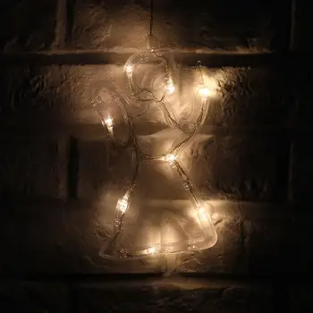 

Deer Bell Stars Window Light Christmas Sucker Lamp New Arrival Home Decoration