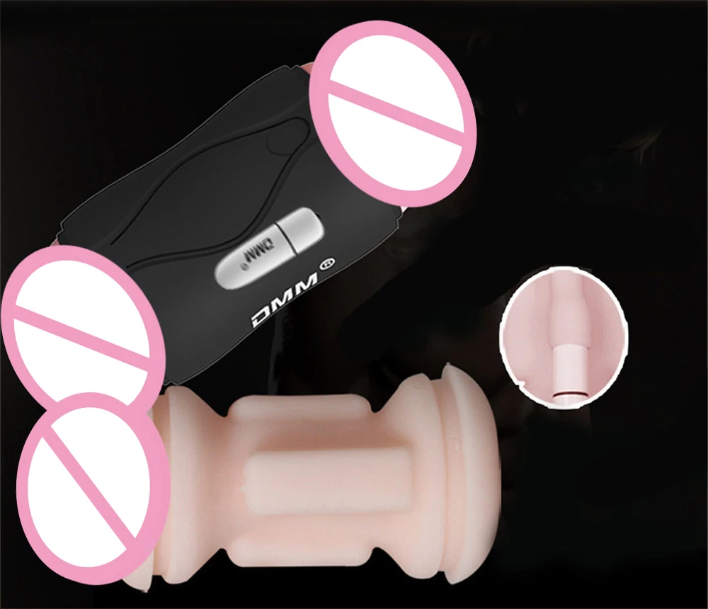DMM Portable Double Hole Masturbation Cup Male Masturbator Soft TPE Oral Vaginal Vibrator Real Vagina Pussy Sex Toys for Men (8)
