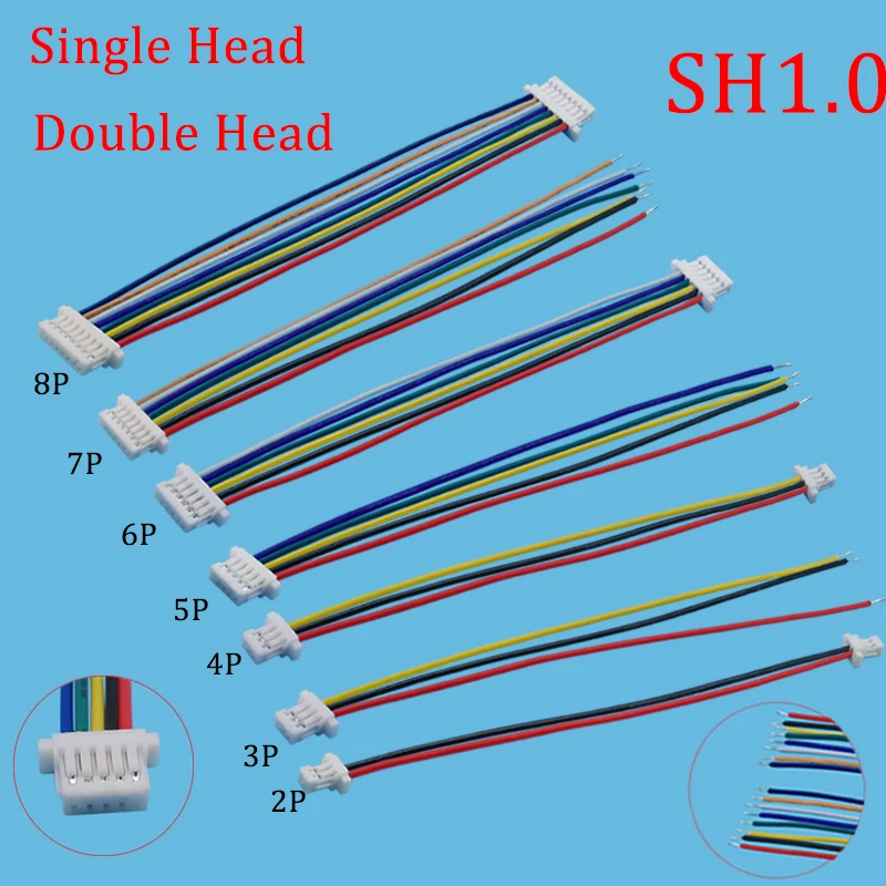 10pcs 28awg Sh1.0 Diy Electronic Female Plug Wire Cable Connector Pitch