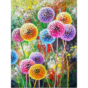 

Full Round Drill DIY Diamond Painting "Colored Dandelion" Embroidery Cross Stitch Home Decor Gift