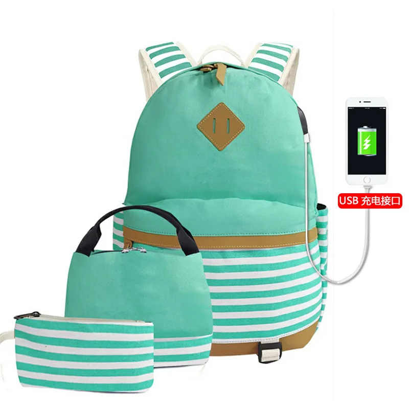 Bolsa mochilas feminina escolar ноутбук женский рюкзак usb школьные сумки для девочек-подростков женские 1" ноутбук рюкзак сумка для еды