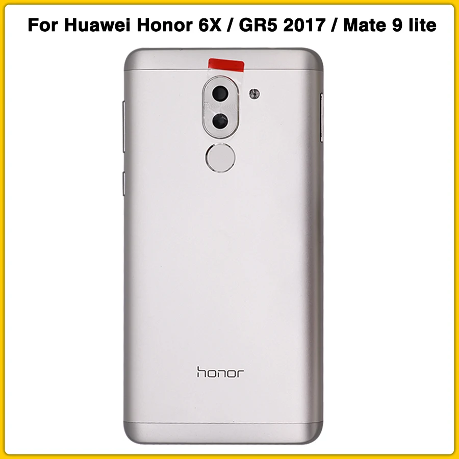 Чехол с полным корпусом для huawei Honor 6X/GR5 /mate 9 lite, крышка для батареи, задняя крышка с гибким кабелем для отпечатков пальцев
