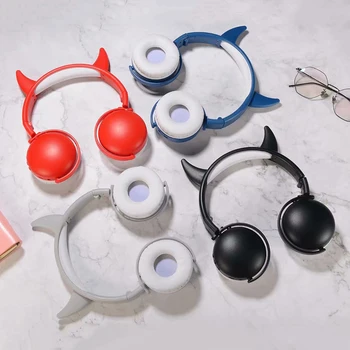 

Cartoon Head-mounted Headphone For Childen Wireless Bluetooth Headset Cute Horns Children Student Headset With Great Quality