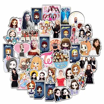 

40Pcs KPOP Twice Luggage Notebook Cartoon Kawaii Stickers DIY Album Scrapbooking Student Kids Fans Gift