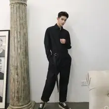 27-44! новая мужская одежда, весенний комбинезон, комбинезоны, штаны, мужские свободные цельные брюки, костюмы певицы размера плюс