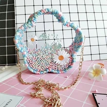 

2021 New Design Women Interesting Diy Material Kit Top-handle Crossbody Shoulder Female Cosmetic Bags Handmade Gifts