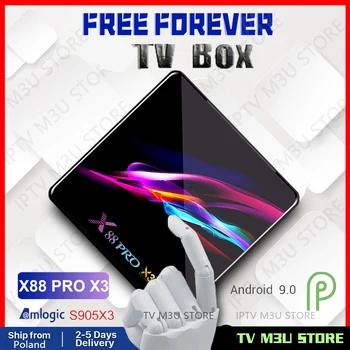 

X88 PRO Amlogic S905X3 Android 9.0 TV Box 4GB 128GB 8K Quad-core 1080p Google Voice Assistant Set top Box PK X96AIR H96 MAX X3