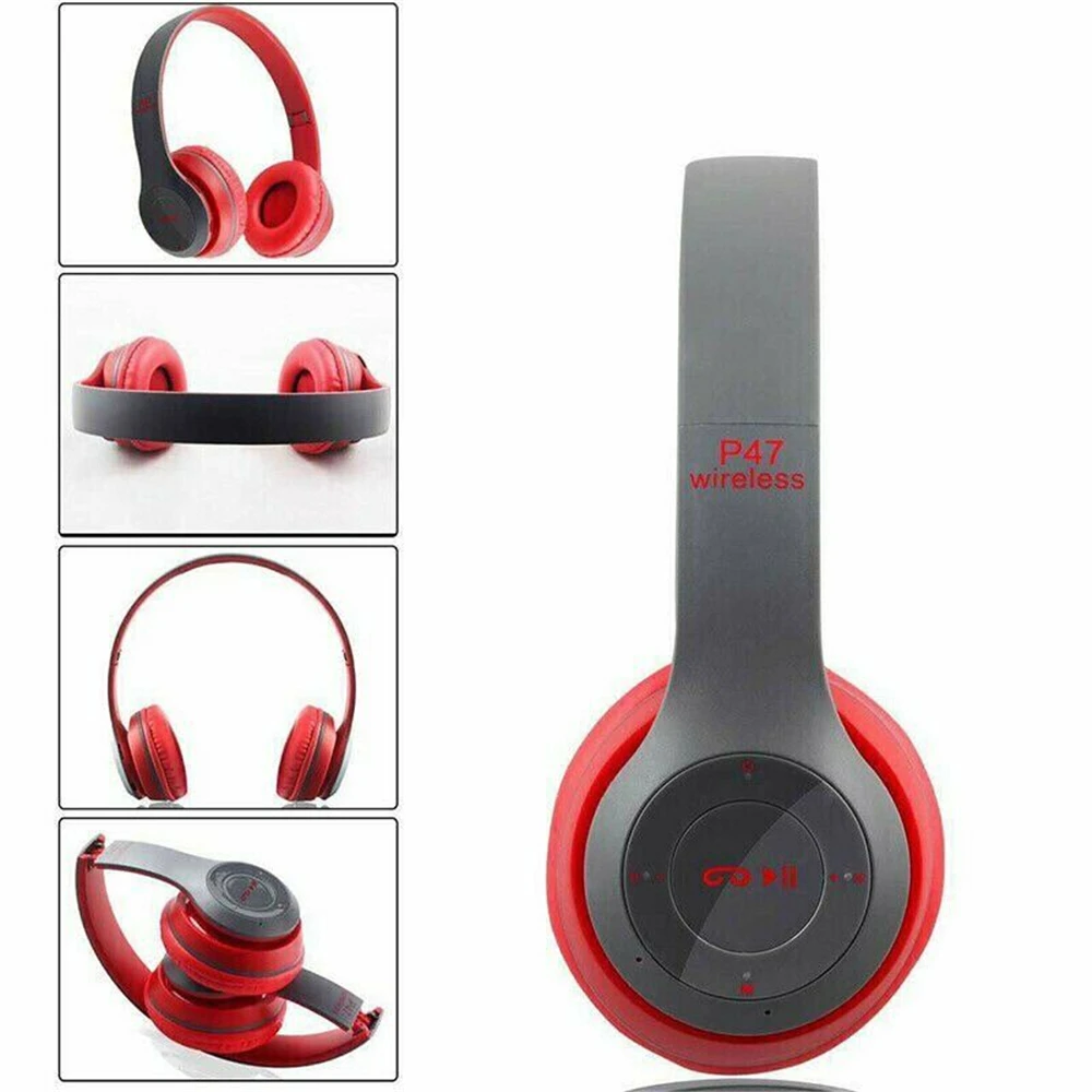 Bluetooth V5 0 Wireless Headphones Ear Foldable Stereo Noise Cancelling Headset