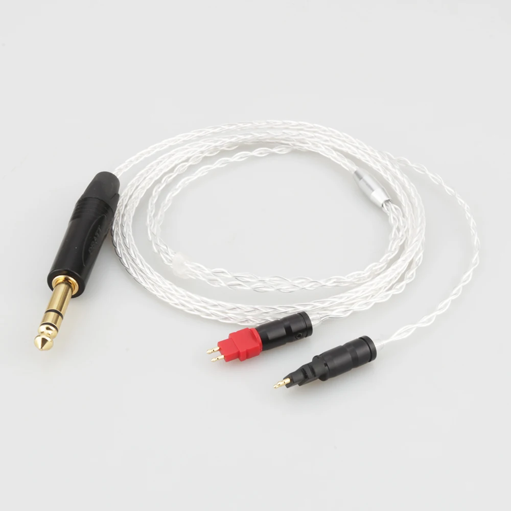 6 35mm Plug 8Cores OCC Silver Plated Headphone Upgraded Cable BALANCED XLR Cable for HD650 HD600 HD660s HD6XX