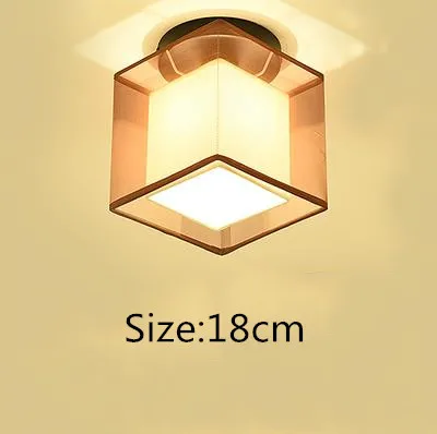 Chinese Traditional Style Ceiling Lights E27 Led Bulb Ceiling Lamp Fabric Lampshade for Home Room Decor Aisle Lighting fixtures