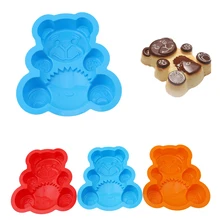 Милый Медведь Форма торт DIY плесень Силиконовая форма выпечки инструменты мультфильм форма для выпечки модные аксессуары для кухни и бара
