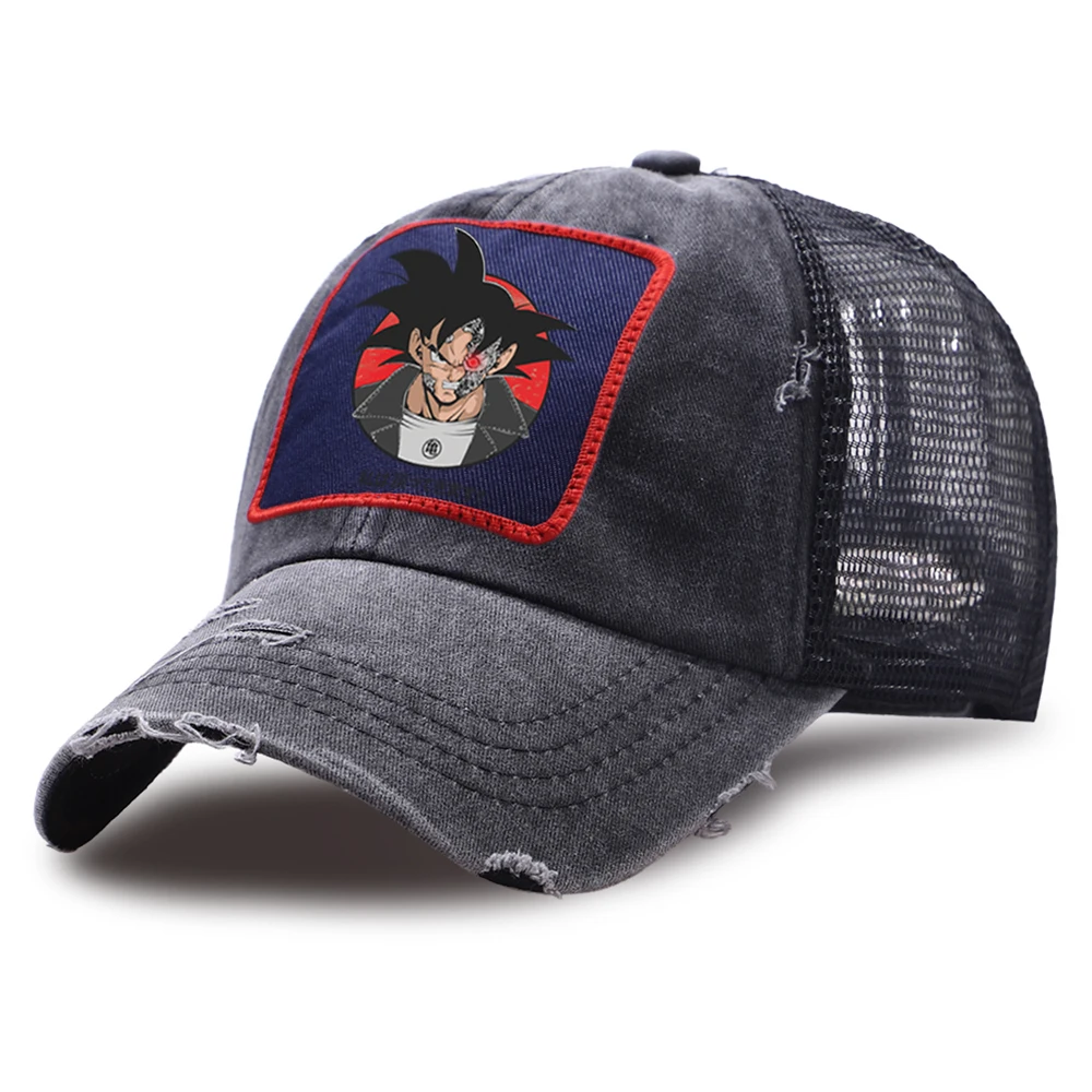 

Dragon Ball Cartoon Print Baseball Caps Outdoor Casual Riding Hats Unisex Cotton Retro Breathable Mesh Cap Summer Snapback Hat