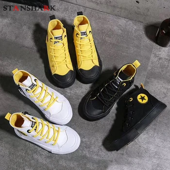 

2020 Spring Autumn Kids Shoes Casual Two Color Star Boys Sneakers High and Low Top Children School Student Canvas Girls Sneakers