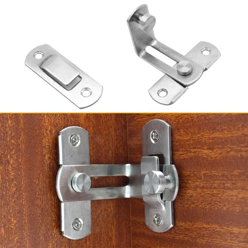 90 Degree Stainless Steel Sliding Door Chain Lock Cabinet Latch Stainless Steel Sliding Door Chain Lock