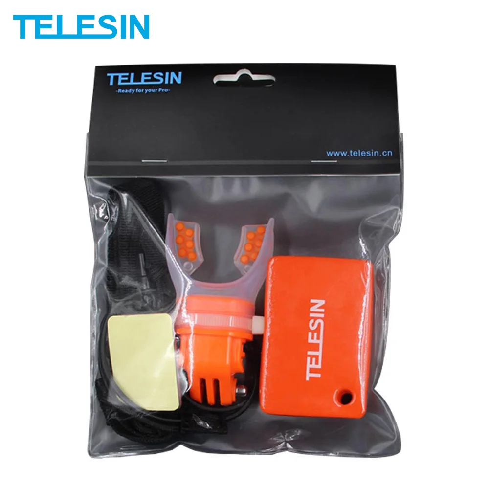 

Telesin Surfing Shoot Gopro Mouth Mount Set Compatible With GoPro SJCAM Xiaomi Yi Camera For Swimming Skiing Diving Sports