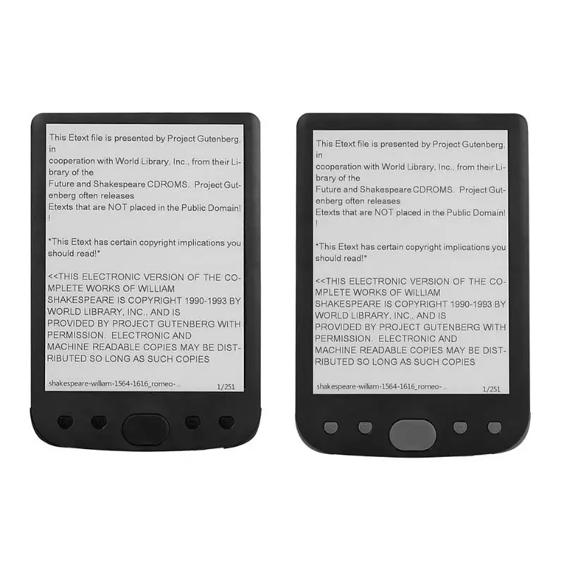 ALLOYSEED мини 6 дюймов электронная книга ридер E Ink экран 8 Гб Бумажная с передним