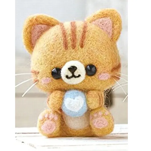 Кошка шерсть игла валяния Мама ручной работы для детей дети бабушка DIY Feltro наборы для подарка