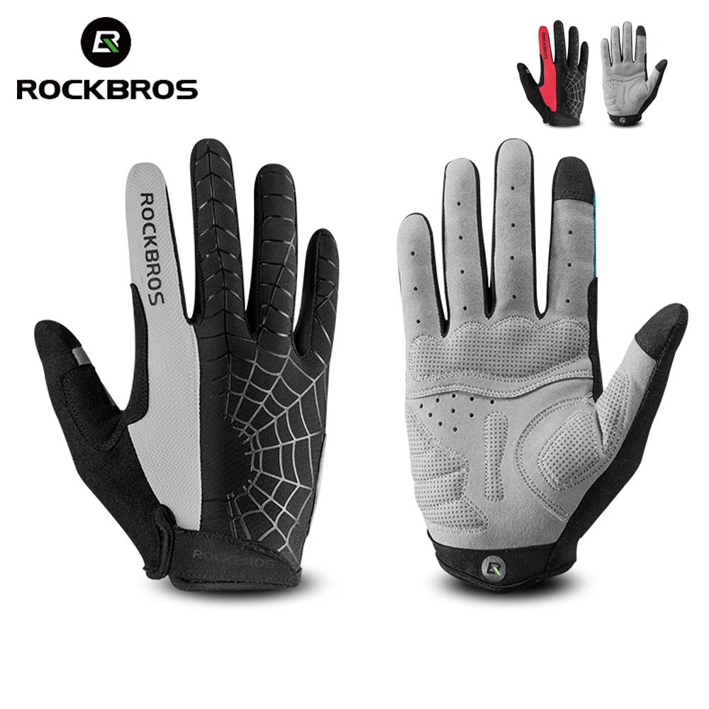 ROCKBROS Cycling Gloves Touch Screen GEL Bike Gloves Sport MTB Road Full Finger Hafl Finger Bicycle Gloves Men Guantes Ciclismo
