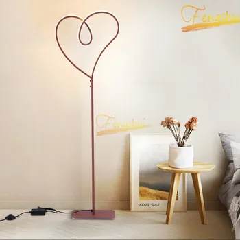 

Postmodern LED Floor Lamp Lighting Fixtures Creative Heart-shaped Floor Lights Living Room Bedroom Bedside Lamp Study Stand Lamp