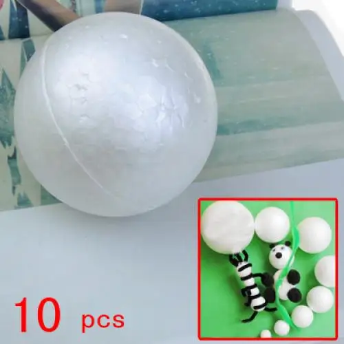 10pcs Round Blank Polystyrene Foam Ball Modelling Sphere Styrofoam Craft DIY Party Wedding Ball Spheres Decor Foam Ball