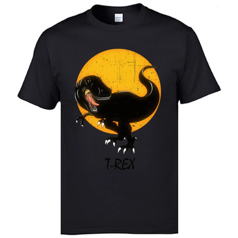 

Vintage Short Sleeve Tops/Shirt Moon T-Rex Cotton Comfortable Tshirt For Men Prevalent Fashion Camiseta Top Quality Streetwear