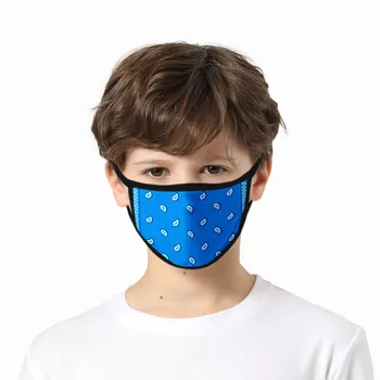 

1PCS Washable Reusable Polyester Face Mask Fashion Children Cashew Printing Colored Masks Mouth Mask With Design Mascarillas