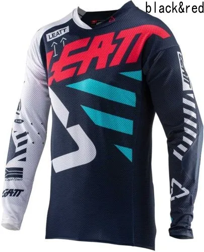 MTB MX ATV Мотокросс DH с длинным рукавом летняя одежда для езды по пересеченной местности на мотоцикле для езды на горном велосипеде Джерси BMX для мотокросса - Цвет: Black Red
