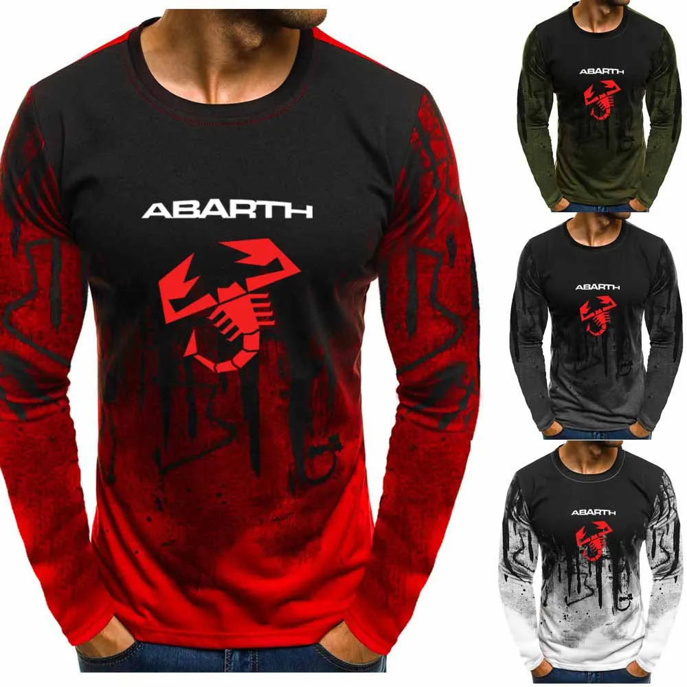 Градиент пуловер с круглым вырезом толстовки автомобиль ABARTH логотип печатных
