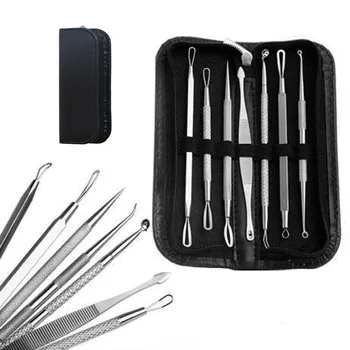 

7pcs/set Blackhead Acne Removal Tool Set Comedone Pimple Blemish Extractor Remover Tool Tweezer Kit @ME88