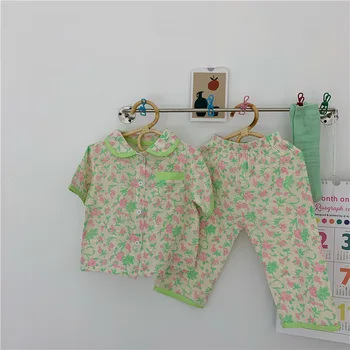 

BoBomoon 2020 SUMMER Girls Outfits Toddler Girl Clothes Floral First Christmas Boy Clothes Beach Kids Sets Thanksgiving Outfits