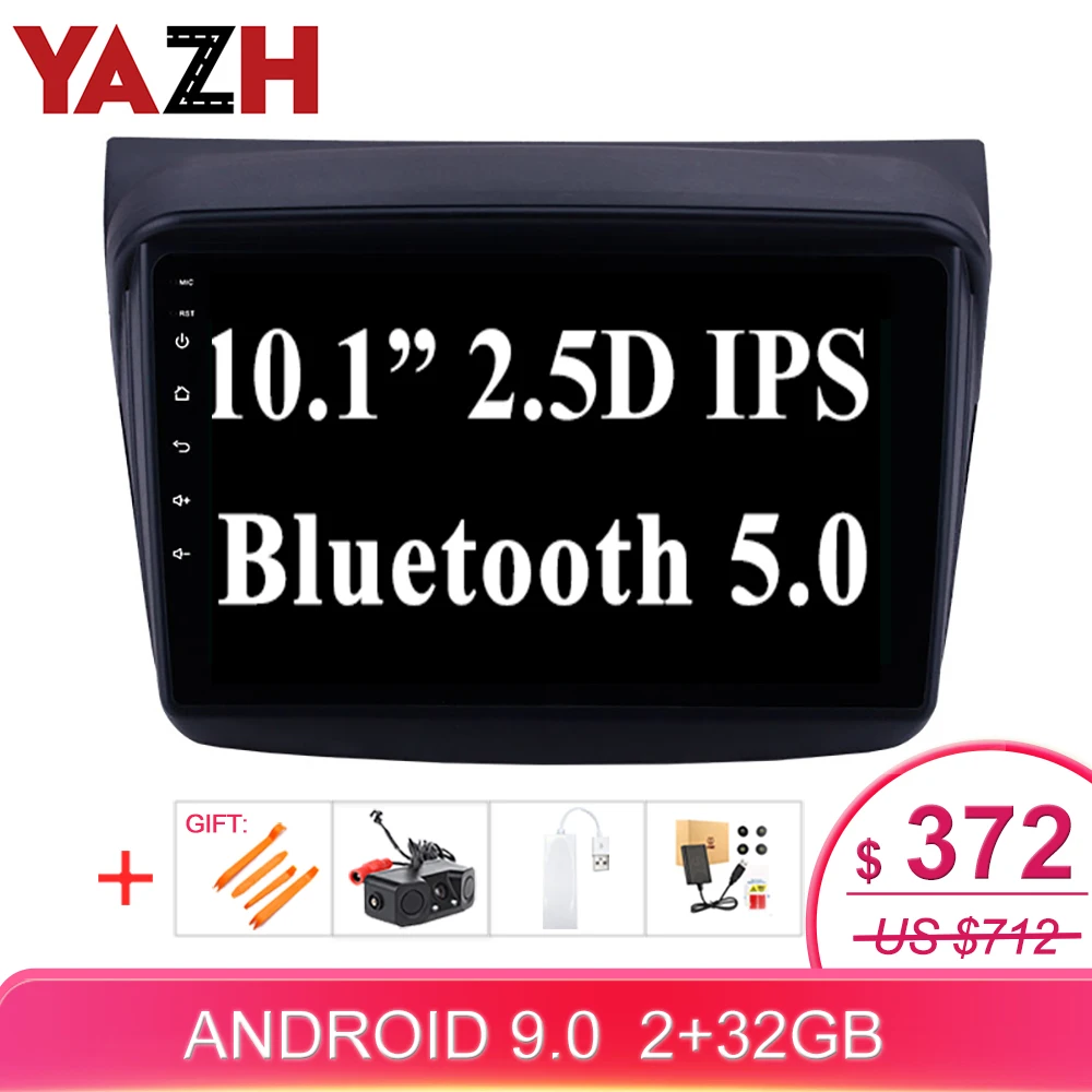 YAZH 32 ГБ Android 9 0 Авторадио GPS для MITSUBISHI PAJERO Sport L200 2006 Triton 2008 2010 с 10 1 &quotIPS HD