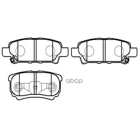 Колодки Тормозные Дисковые Задн Dodge: Caliber 06- Mitsubishi: Lancer Vi 95-, Lancer 03-, Outlander 03- HSB арт. HP8302