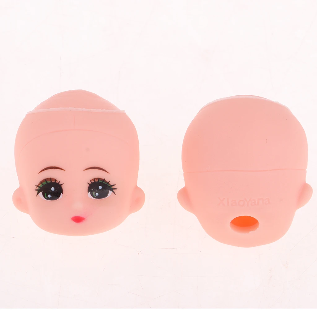 10pcs Mini Baby Heads Mold for 5inch Bathing Doll Custom Making Body Parts Key Chains Doll Custom