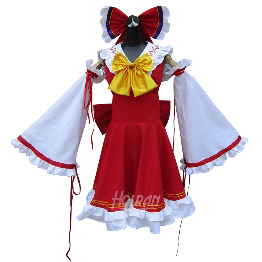 Костюм для косплея Touhou Project рубашка Hakurei Reimu юбка галстук-бабочка костюм одежда Miko